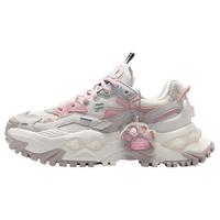 FILA FUSION斐乐潮牌女硬糖休闲厚底老爹鞋运动鞋 【猫爪】奶白/薄雾灰-GC 35.5