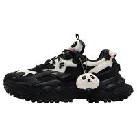 FILA FUSION斐乐潮牌女硬糖休闲厚底老爹鞋运动鞋 【熊猫】黑/奶白-BG 35.5