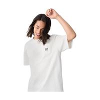 Gap男女装2025春季纯棉刺绣logo口袋短袖T恤简约风725620上衣 白色 XL (180/100A)亚洲尺码