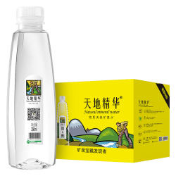 天地精华 天然矿泉水 弱碱性饮用水 350ml*20瓶 整箱装 小瓶水户外运动