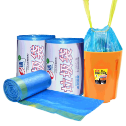 e洁 抽绳式垃圾袋 100只
