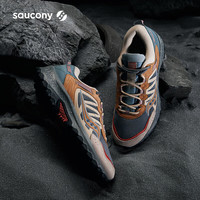 saucony GRID PEAK越野登山鞋防滑耐磨户外复古鞋木炭灰黏土色 41 木炭灰/黏土色