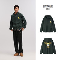 森马卫衣运动风装冬季印花连帽上衣宽松休闲潮-TK C款男连帽-墨绿 XXL