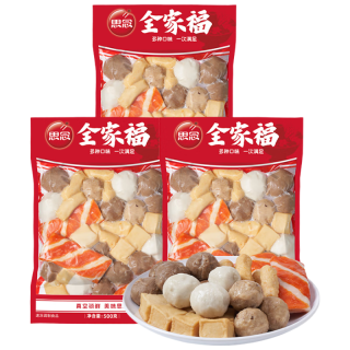 思念 火锅丸料组合全家福1515g 贡丸鱼豆腐蟹排火锅烧烤食材麻辣烫早餐
