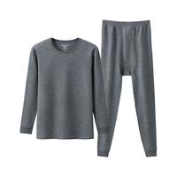 三枪（THREEGUN）【24年冬季】保暖内衣男套装冬季三层夹棉加厚内外纯棉40支 【三层保温】深麻灰男 L