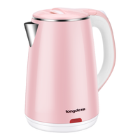 龙的（longde）电热水壶304不锈钢热水壶大容量双层防烫烧水壶 LD-SH2301