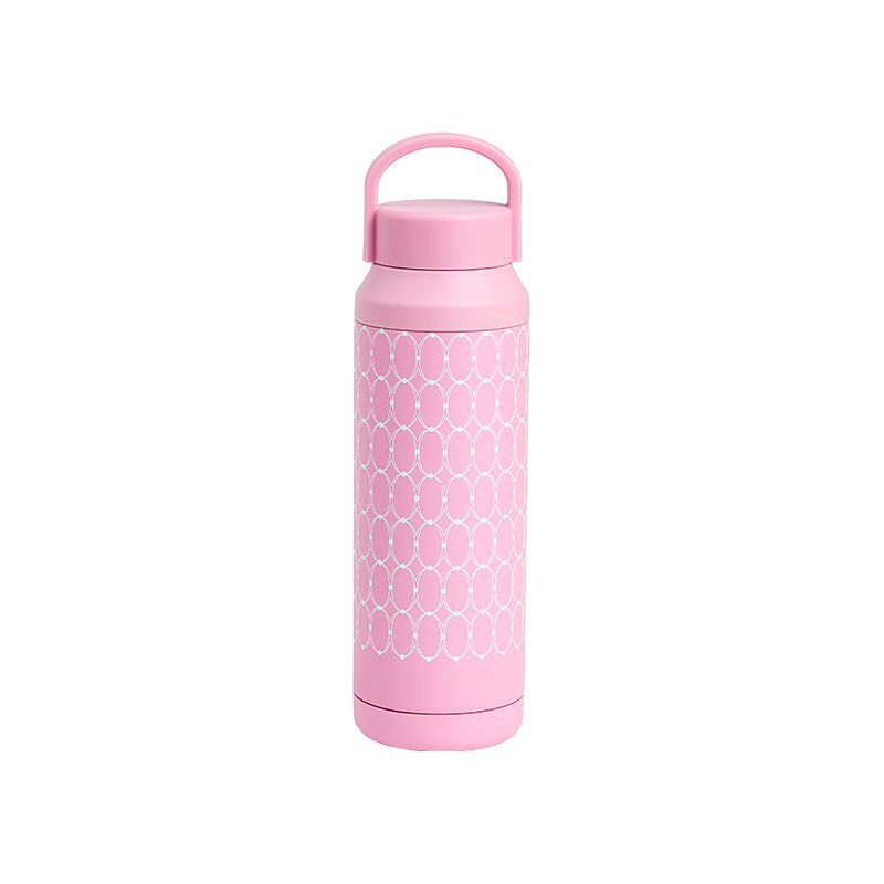 金粉年华玫瑰粉保温瓶500ml