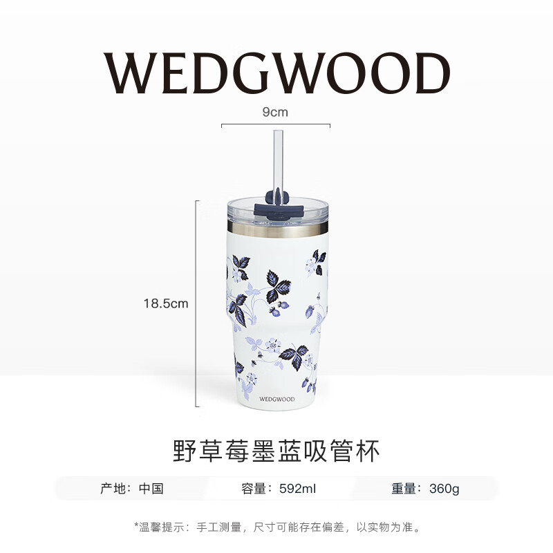 野草莓墨蓝吸管杯592ml