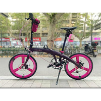 大行大行p10折叠自行车大行大行p10pro折叠车大行p8油压碟刹版  20英 改装11-紫色油碟升级碳纤维轮组轮胎
