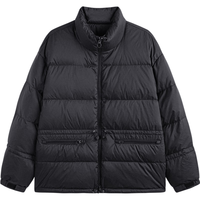 GXG男装 商场同款黑色暗格纹立领羽绒 23年冬季GEX1D2529024 黑色 165/S