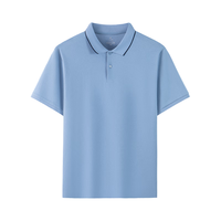 网易严选凉感POLO衫珠地棉男春夏polo衫简约休闲轻商务男女T恤t恤短袖 水洗蓝 3XL