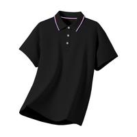 JEANSWEST/真维斯 凉感 男士Polo衫 2XL (130-150斤) 黑色