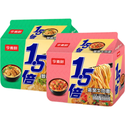 今麦郎 1.5倍方便面 葱香+番茄 共10袋