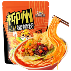 三只松鼠 螺蛳粉335g*3袋 箱装酸辣休闲零食方便速食解馋夜宵柳州特产代餐
