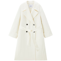 太平鸟太平鸟甄毛系列焦点大衣高支全羊毛大衣女A1AAF4333 糖稀色 XS 150