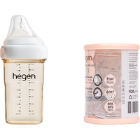hegen 新生儿奶瓶ppsu240ml+3段奶嘴 赠水杯盖一个
