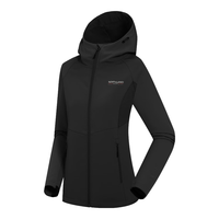 诺诗兰（NORTHLAND）【白桦林】24男女软壳衣保暖抓绒风雪外套徒步NXJEH5501E 【梵净】纯黑色-女 165