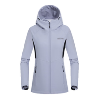 诺诗兰（NORTHLAND）【白桦林】24男女软壳衣保暖抓绒风雪外套徒步NXJEH5501E 【梵净】暮山紫色/纯黑色-女 155