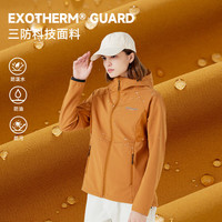 诺诗兰（NORTHLAND）【白桦林】24男女软壳衣保暖抓绒风雪外套徒步NXJEH5501E 【梵净】棕黄色-女 160