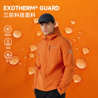 诺诗兰（NORTHLAND）【白桦林】24男女软壳衣保暖抓绒风雪外套徒步NXJEH5501E 【九华】柿橙色-男 185