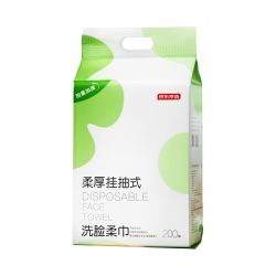 京东京造 柔厚挂式洗脸巾200抽/提 送挂钩 加厚一次性悬挂抽取式绵柔巾加量