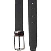 GXG皮带牛皮革针扣皮带双面双色裤带腰带黑色120cm