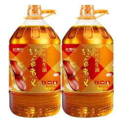 长寿花 压榨一级花生油 物理压榨食用油 5L*2桶