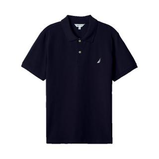 NAUTICA 男装25春夏商务休闲舒适亲肤棉氨透气短袖POLO男 藏青4NV M