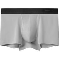 有棵树男士内裤男纯棉抗菌底裆透气高弹不勒柔软精梳棉平角男式四角短裤 碳灰+浅灰+灰绿 2XL