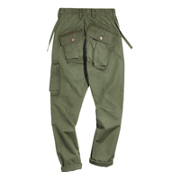 MADEN 马登 工装 复古军绿色长裤大口袋修身休闲裤战术作训裤男 军绿色 32