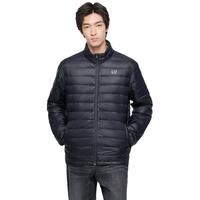 Gap男装2024秋季印花logo小立领羽绒服简约外套657225 黑色 175/96A(L)亚洲尺码