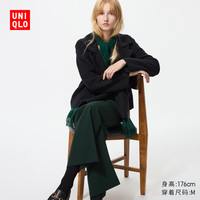 优衣库 女装双面呢休闲短大衣478581 69 藏青色 M /160/84A