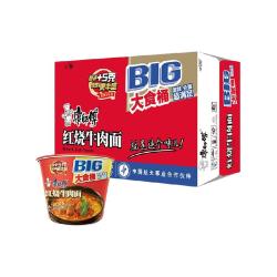 康师傅 师傅 大食桶红烧牛肉面 112g×12桶