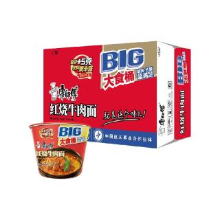 88VIP：康师傅 师傅 大食桶红烧牛肉面 112g×12桶