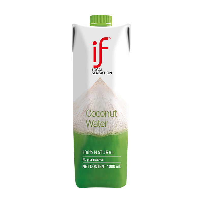 if 赵露思推荐 if进口椰子水1L*12瓶100%NFC纯天然含电解质果汁