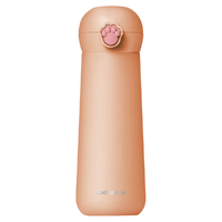 LOCK&LOCK 少女可爱猫猫萌系弹跳带茶漏保冷保温杯 LHC3293ORG-400ML