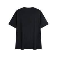 卡帕（Kappa）背靠背运动短袖t恤男夏季宽松纯棉透气上衣女士K0FW2TD42 黑色-990 M