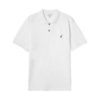 诺帝卡(NAUTICA)【单件直降】男装25春夏商务休闲舒适亲肤棉氨透气短袖POLO男 白色1BW L