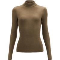 蕉内轻热皮女士薄暖肌底衣亲肤百搭保暖内衣上衣秋衣打底衫多领型 【高领】卡其绿 M