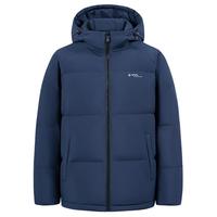 雪中飞 SNOWFLYING男士羽绒服连帽冬防寒通勤休闲时尚保暖纯色百搭外套轻户外羽绒衣 蓝色 175/92A