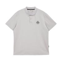 杰克·琼斯(JACK&JONES)夏季舒适简约精致刺绣潮流polo衫男士短袖衣服224106030 浅灰C39 175/96A/M