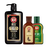 霸王洗发水 首乌洗1L+育发80ml+首乌80ml
