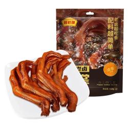 藤桥牌 温州特产 熟食老卤鸭掌休闲零食 老卤鸭掌410g 12只 酱香味