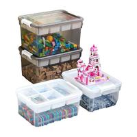 Citylong 禧天龙 积木收纳箱 双层5格 16L*1个 灰色