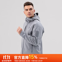 X-BIONIC XBIONIC战神软壳衣外套男连帽夹克户外保暖防风防泼水schoeller舒乐软壳 铁灰 L