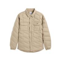 Gap男装2024秋季衬衫式翻领多口袋羽绒服简约轻盈外套637324 卡其色 180/100A(XL) 亚洲尺码