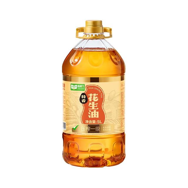 喵满分 物理压榨特香花生油5L食用油