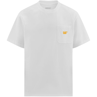 CAT卡特24夏男士口袋绣花设计短袖T恤 白色 L