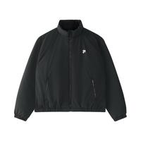 FILA FUSION斐乐潮牌羽绒服男2024冬季时尚保暖宽松立领外套 正黑色-BK 170/92A/M