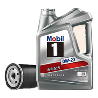 Mobil 美孚 银美孚小保养双次卡 美孚1号机油机滤工时 0W-20 SP 4L